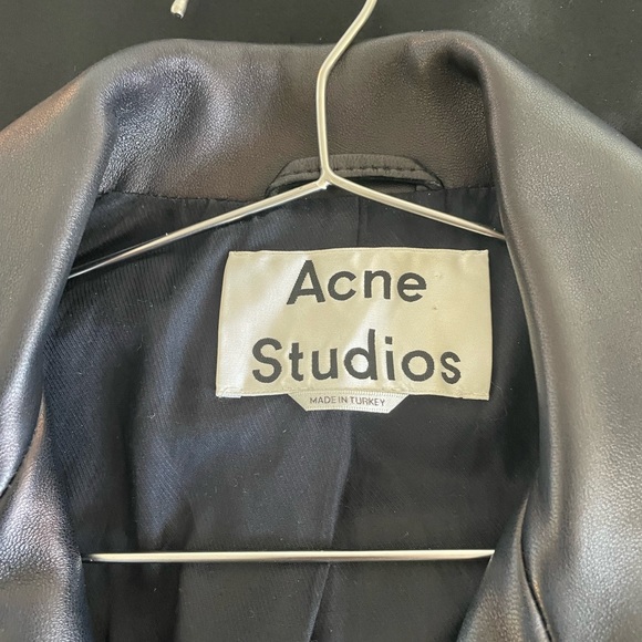 Acne studios black leather jacket - Picture 5 of 8